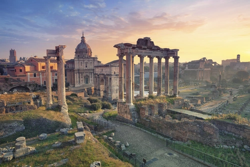 италия, рим, развалины, колонны, камни, серые
